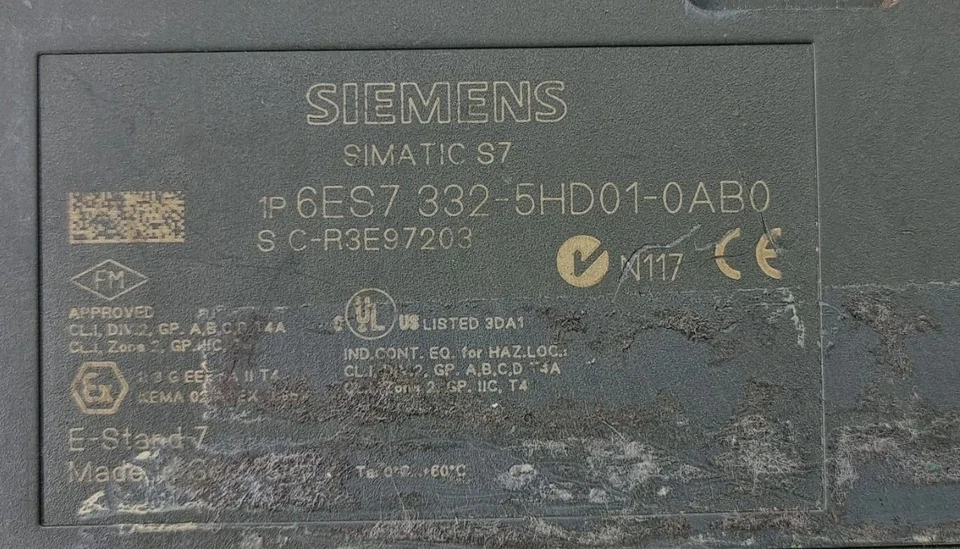 SIEMENS 6ES7 332-5HD01-0AB0 SIMATIC S7 MODULE (COVER MISSING)